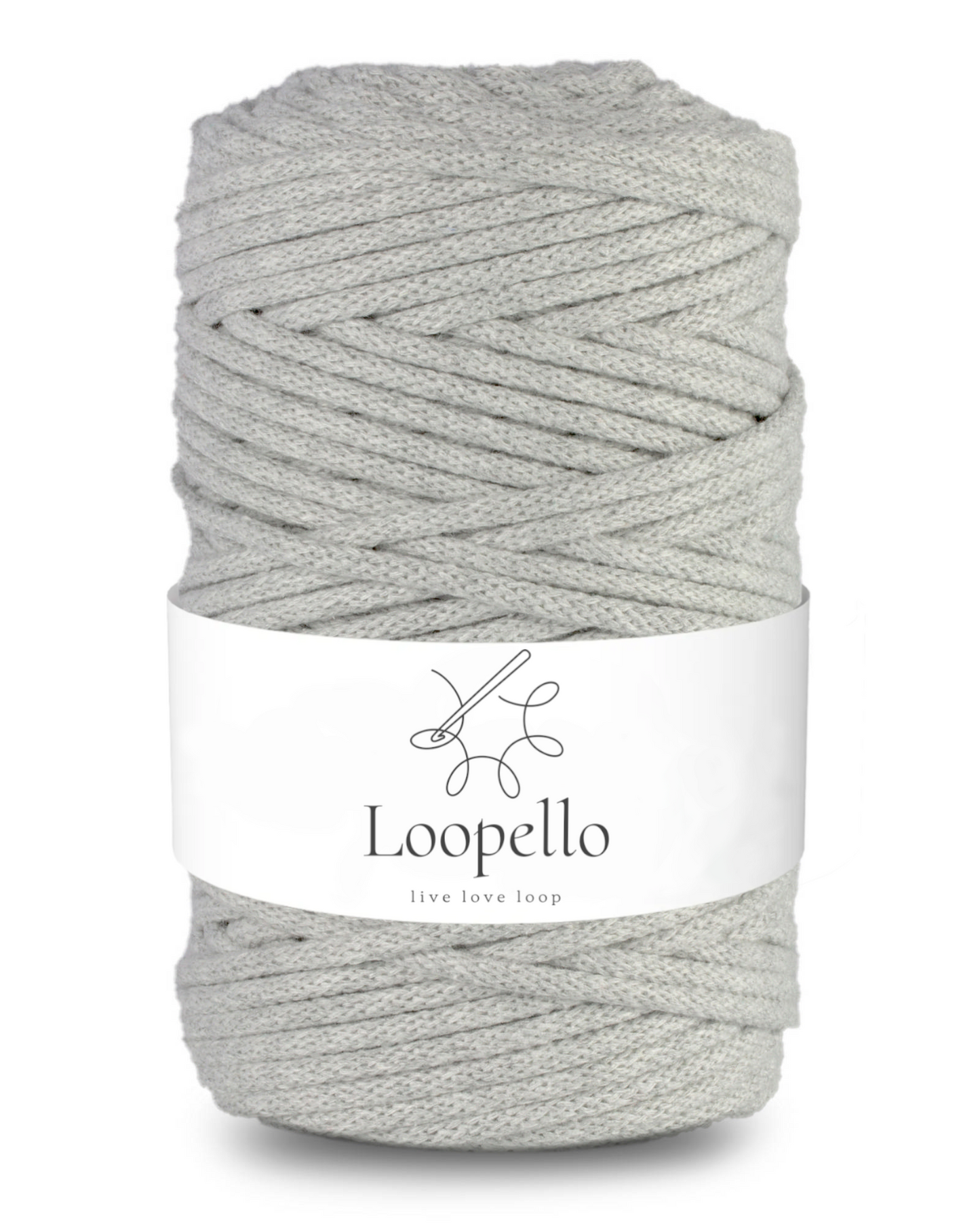 Light gray braided cord 5mm