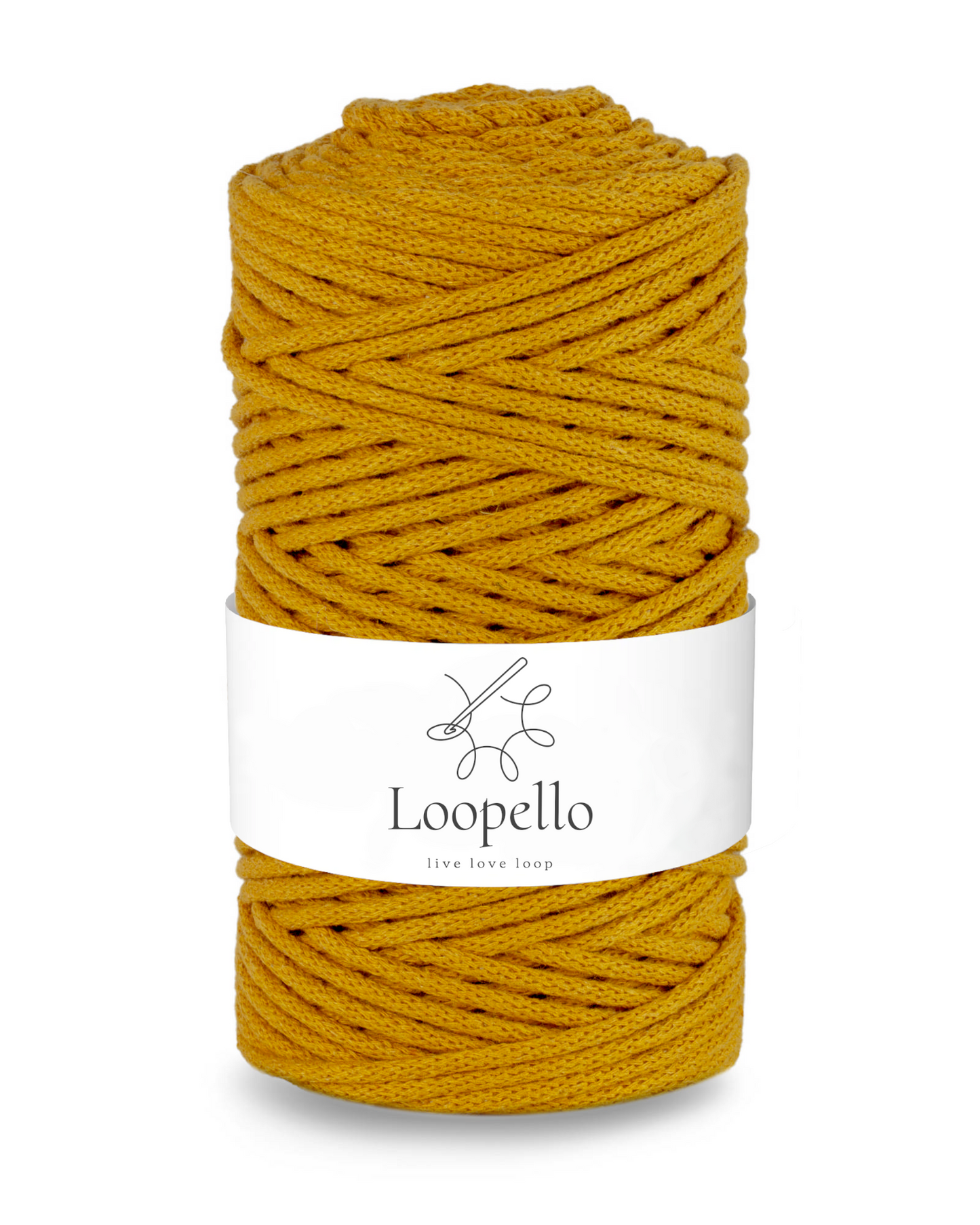 Mustard braided cord 3mm