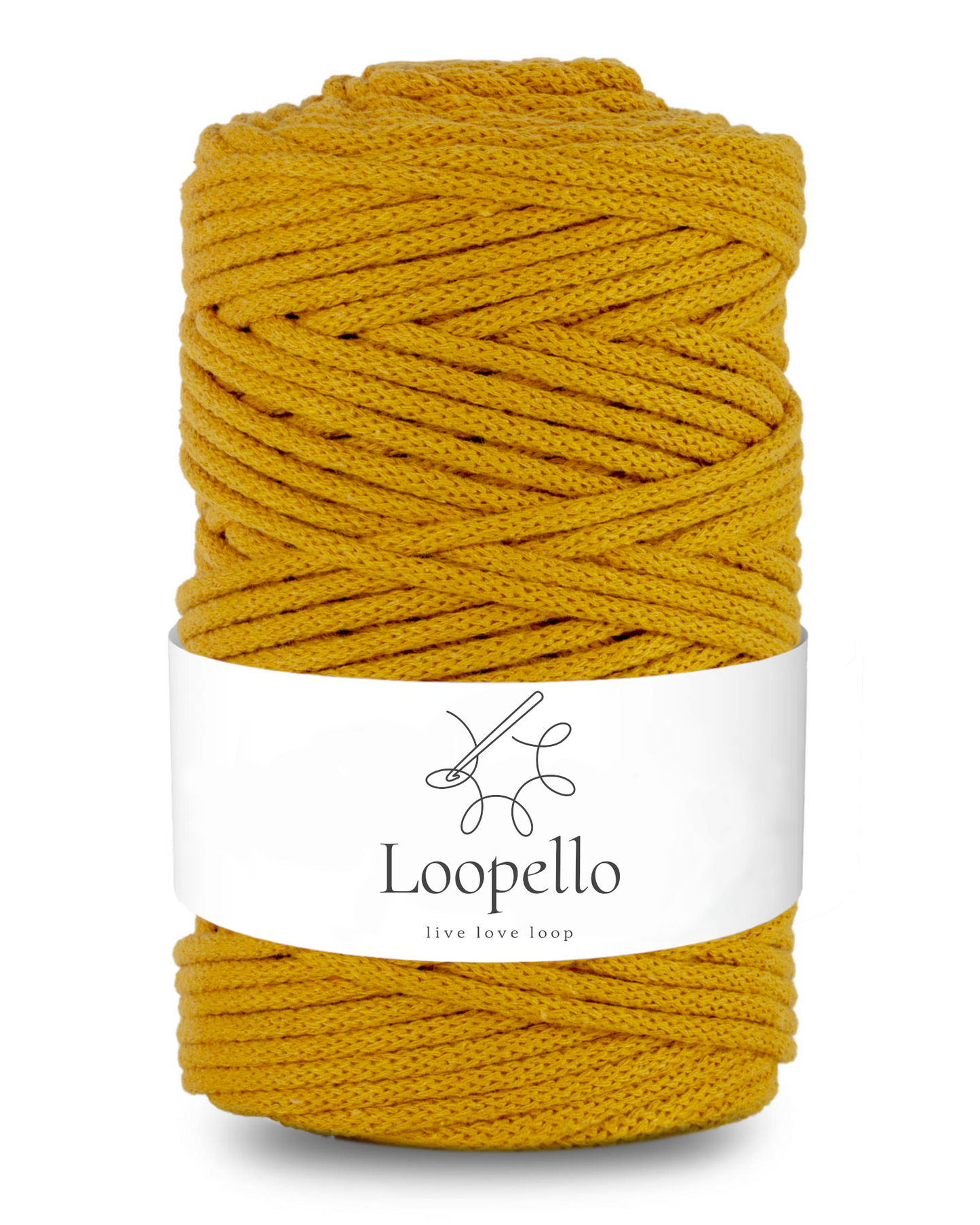 Mustard braided cord 5mm