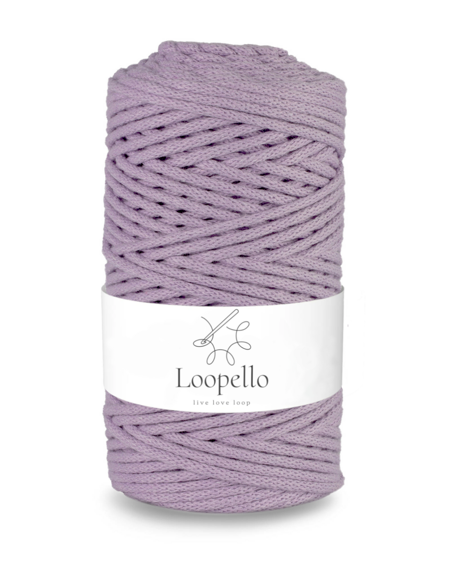 Lilac braided cord 3mm