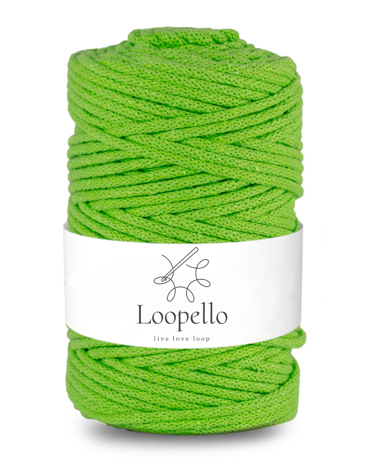 Jasny zielony sznurek pleciony 5mm