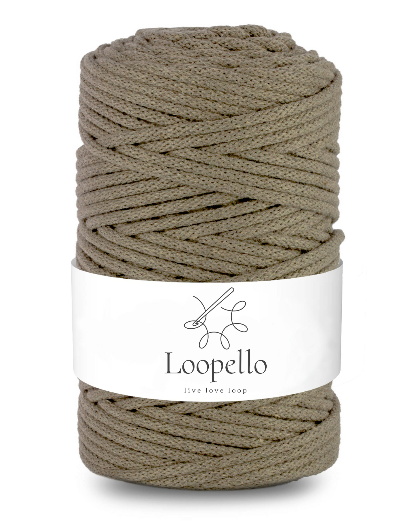 Coffee braided cord 5mm