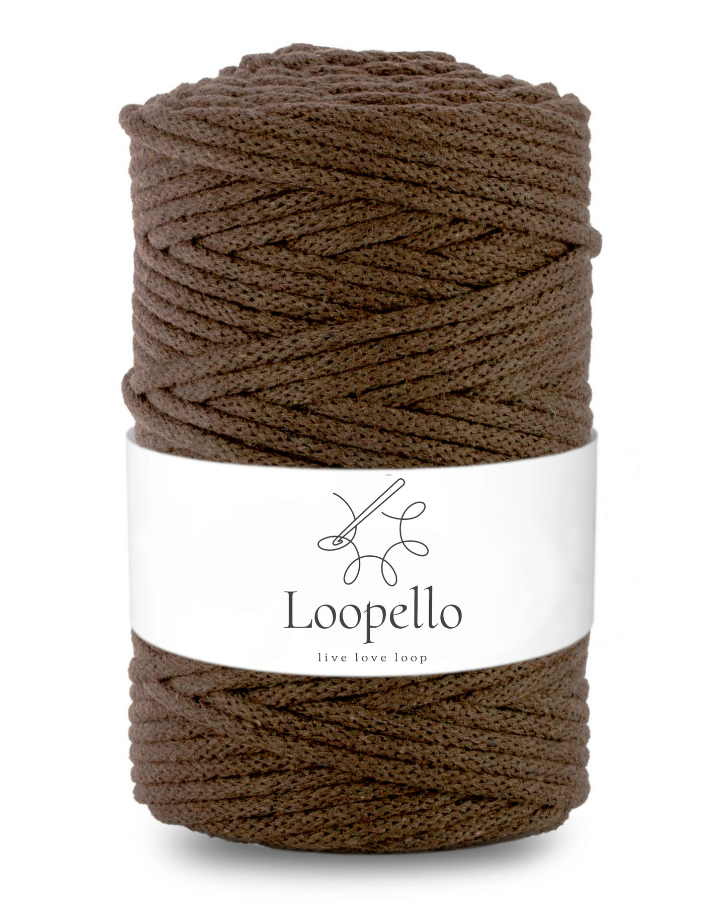 Brown braided cord 5mm