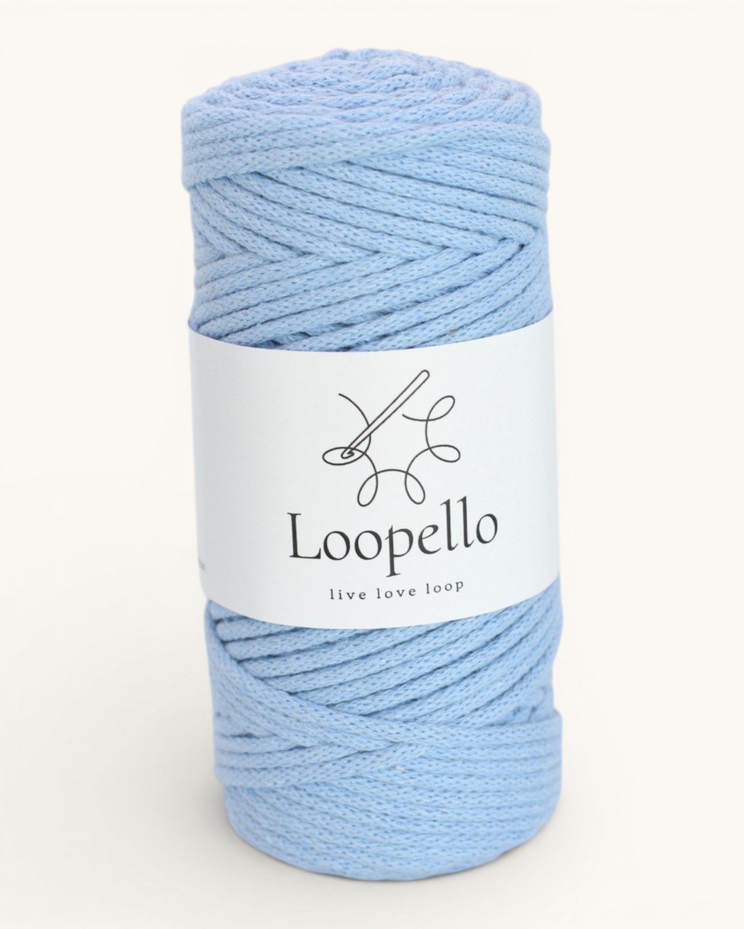 Light Blue Braided Cord 3 mm