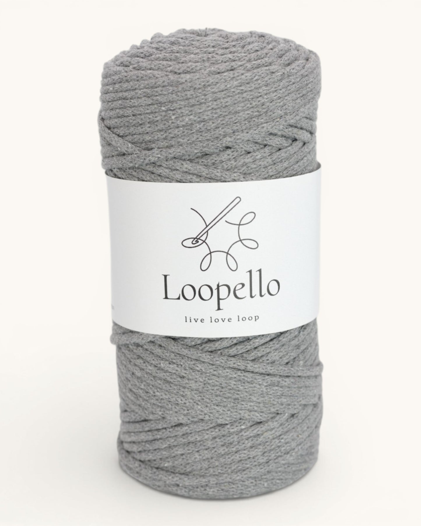 Dark Gray Braided Cord 3 mm