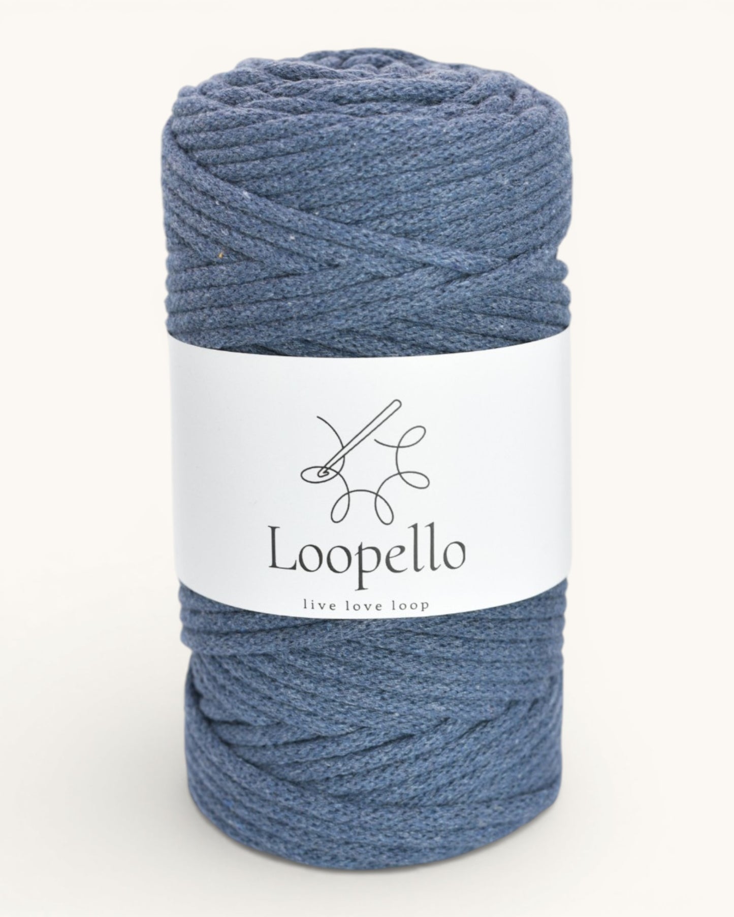 Denim Blue Braided Cord 5 mm