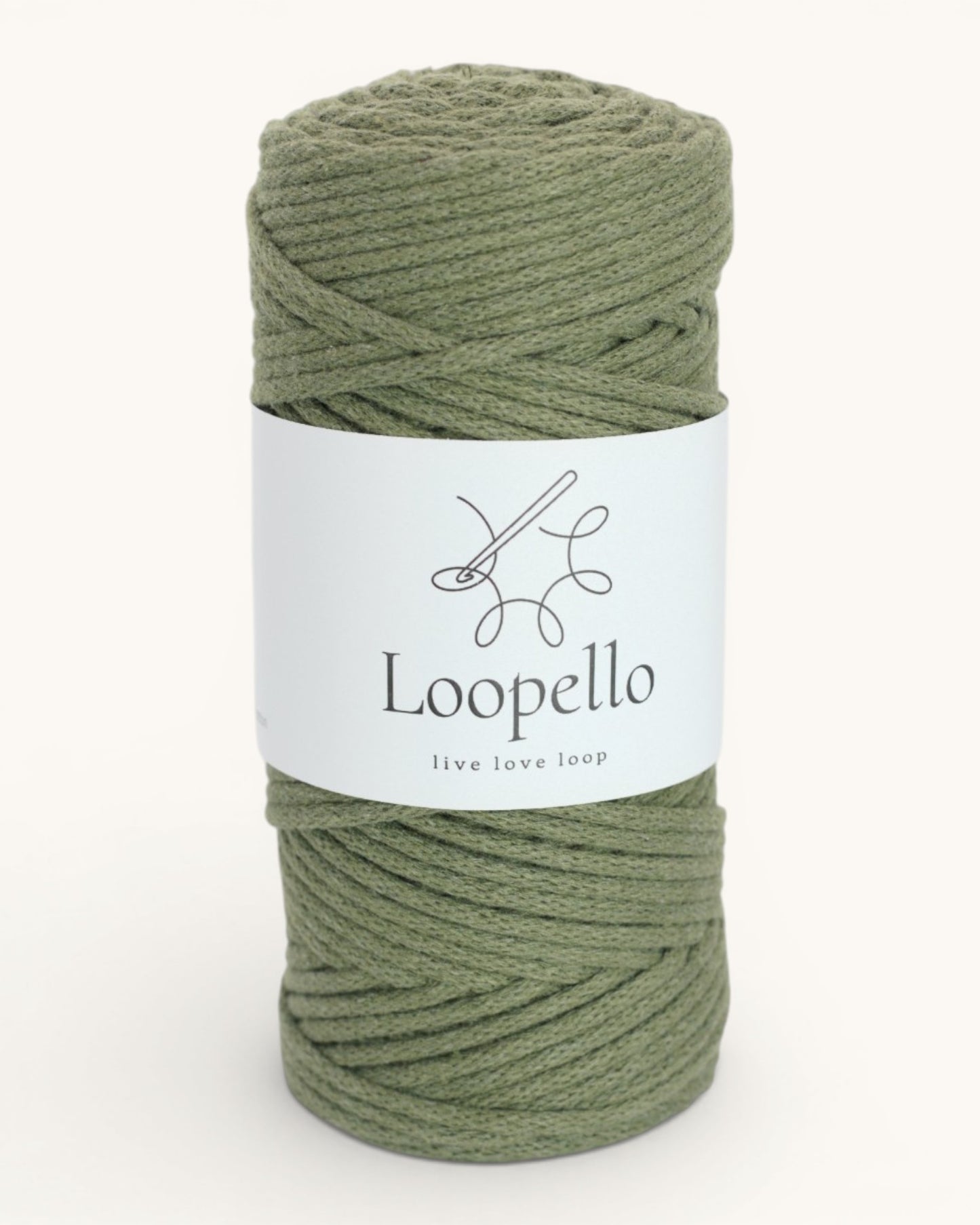 Khaki Braided Cord 3 mm