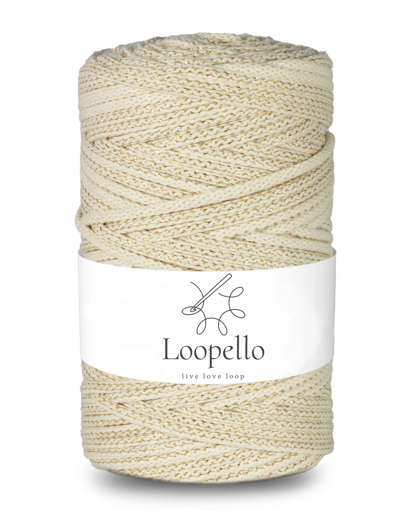 Golden natural braided cord 5mm