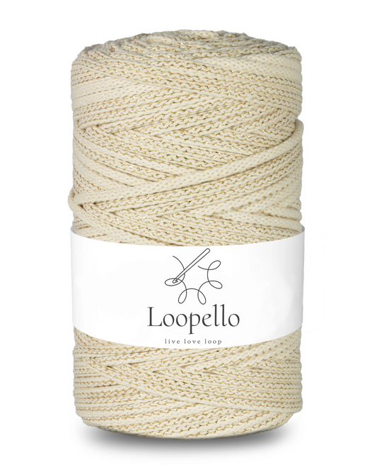 Golden natural braided cord 5mm