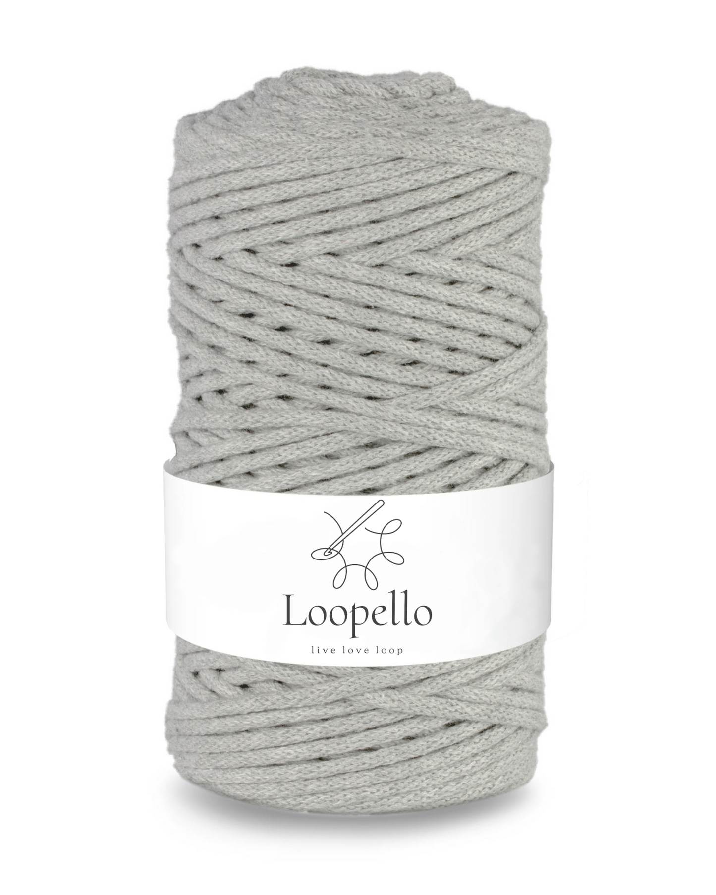 Light gray braided cord 3mm