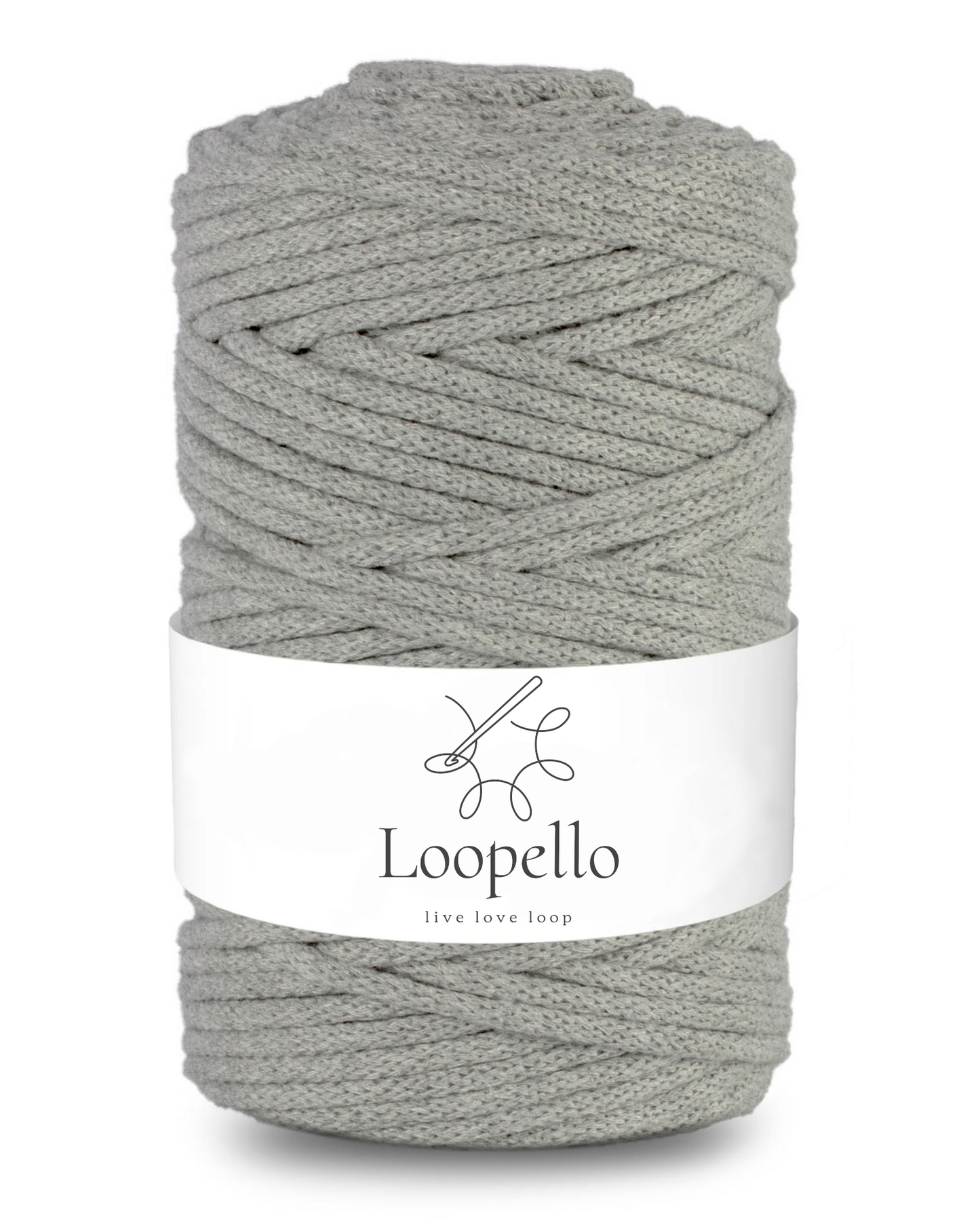 Gray braided cord 5mm