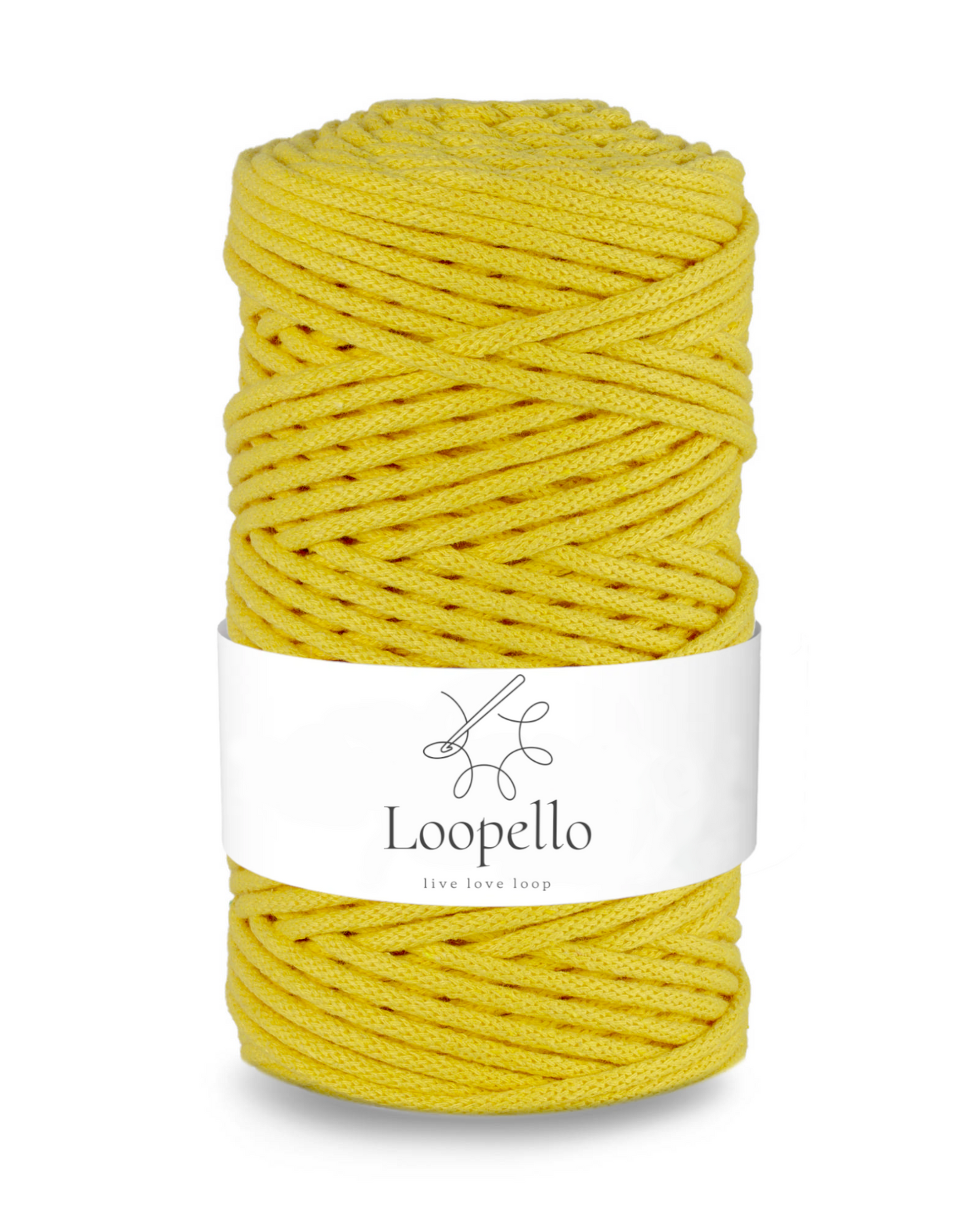 Yellow braided cord 3mm