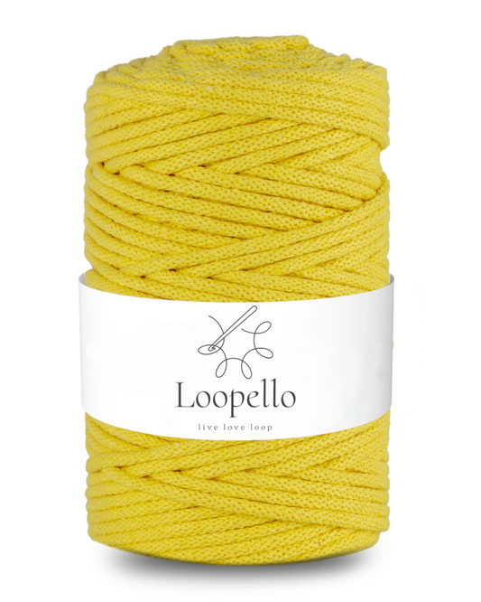 Yellow braided cord 5mm