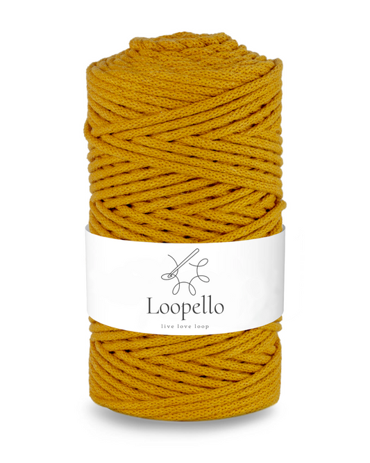 Mustard braided cord 3mm