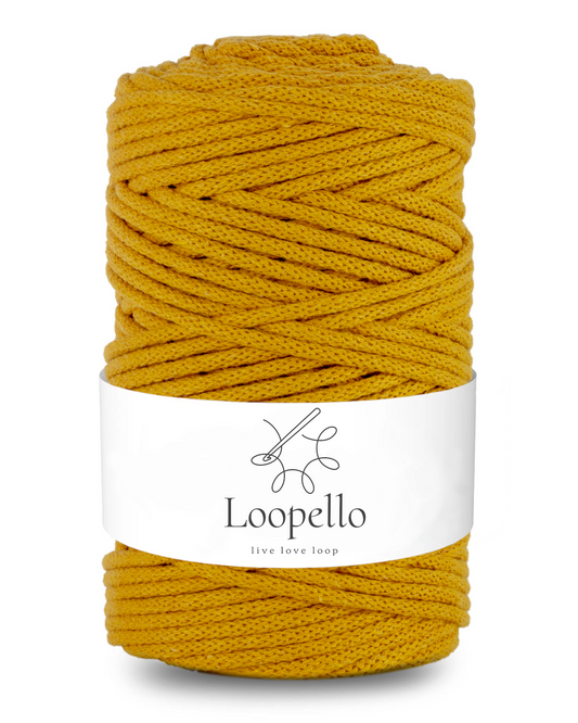 Mustard braided cord 5mm