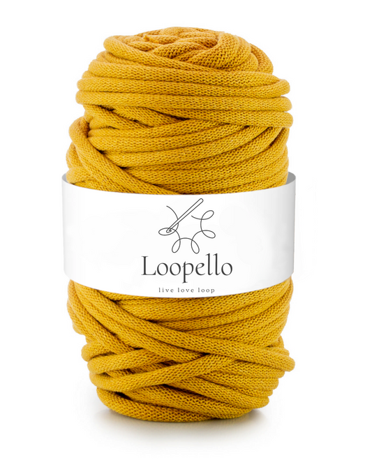 Mustard braided cord 9mm