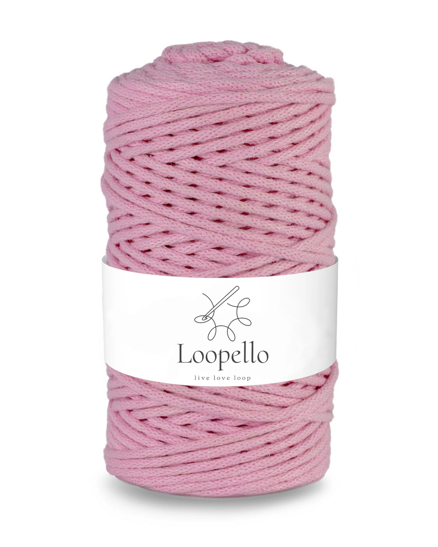 Pink braided cord 3mm