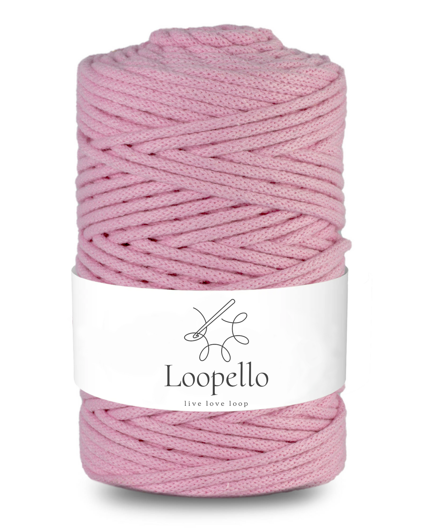 Pink braided cord 5mm