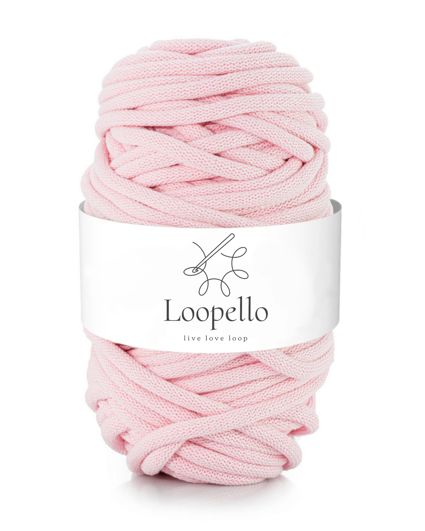 Pink braided cord 9mm