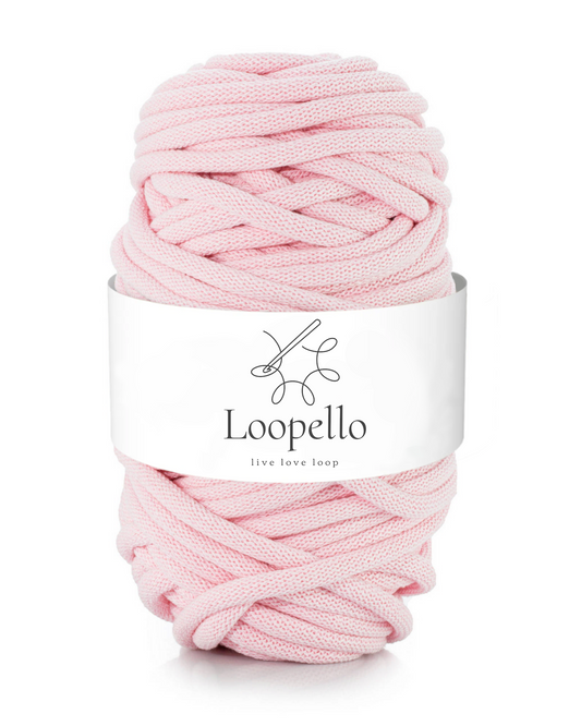 Pink braided cord 9mm