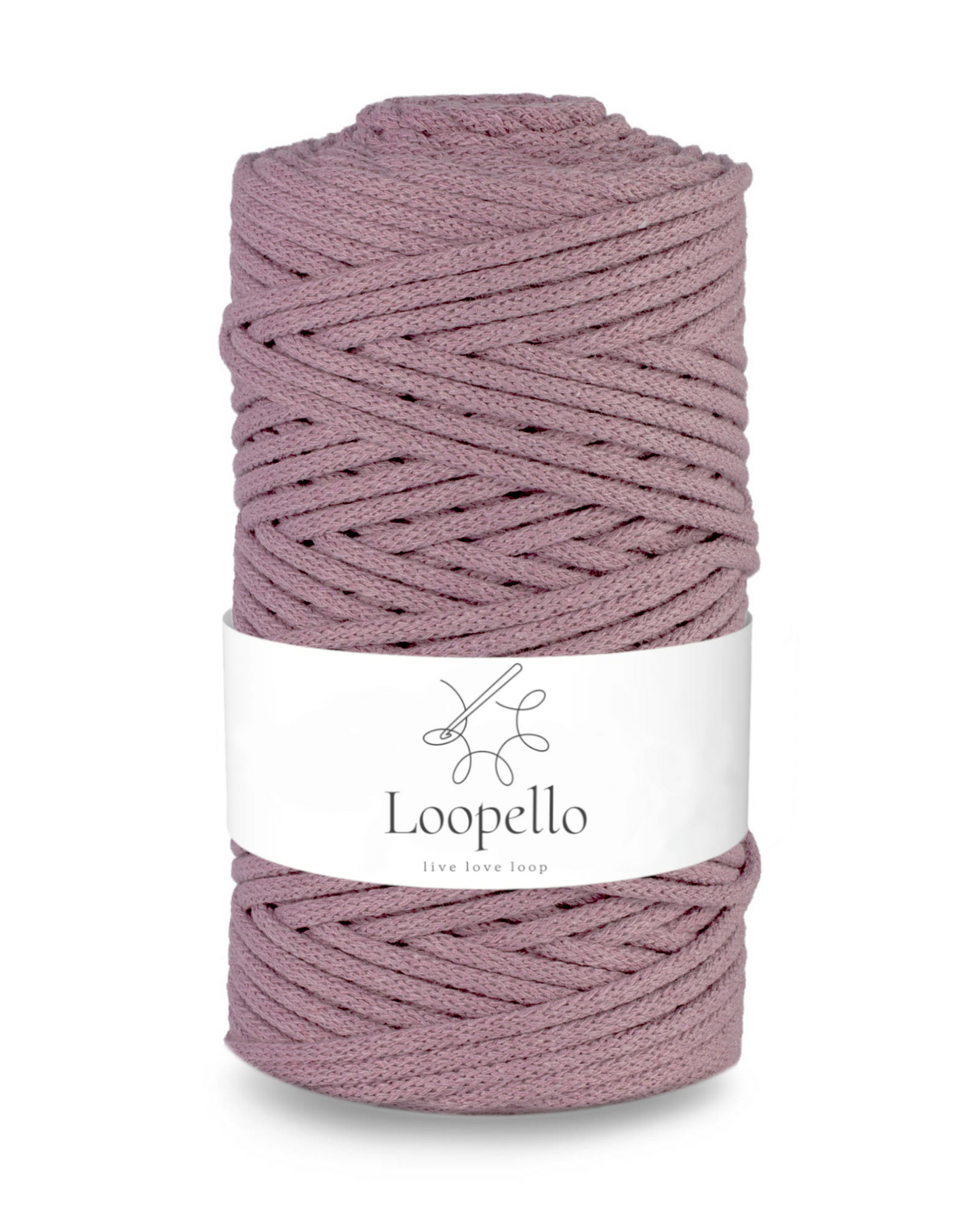 Dusted pink braided cord 3mm