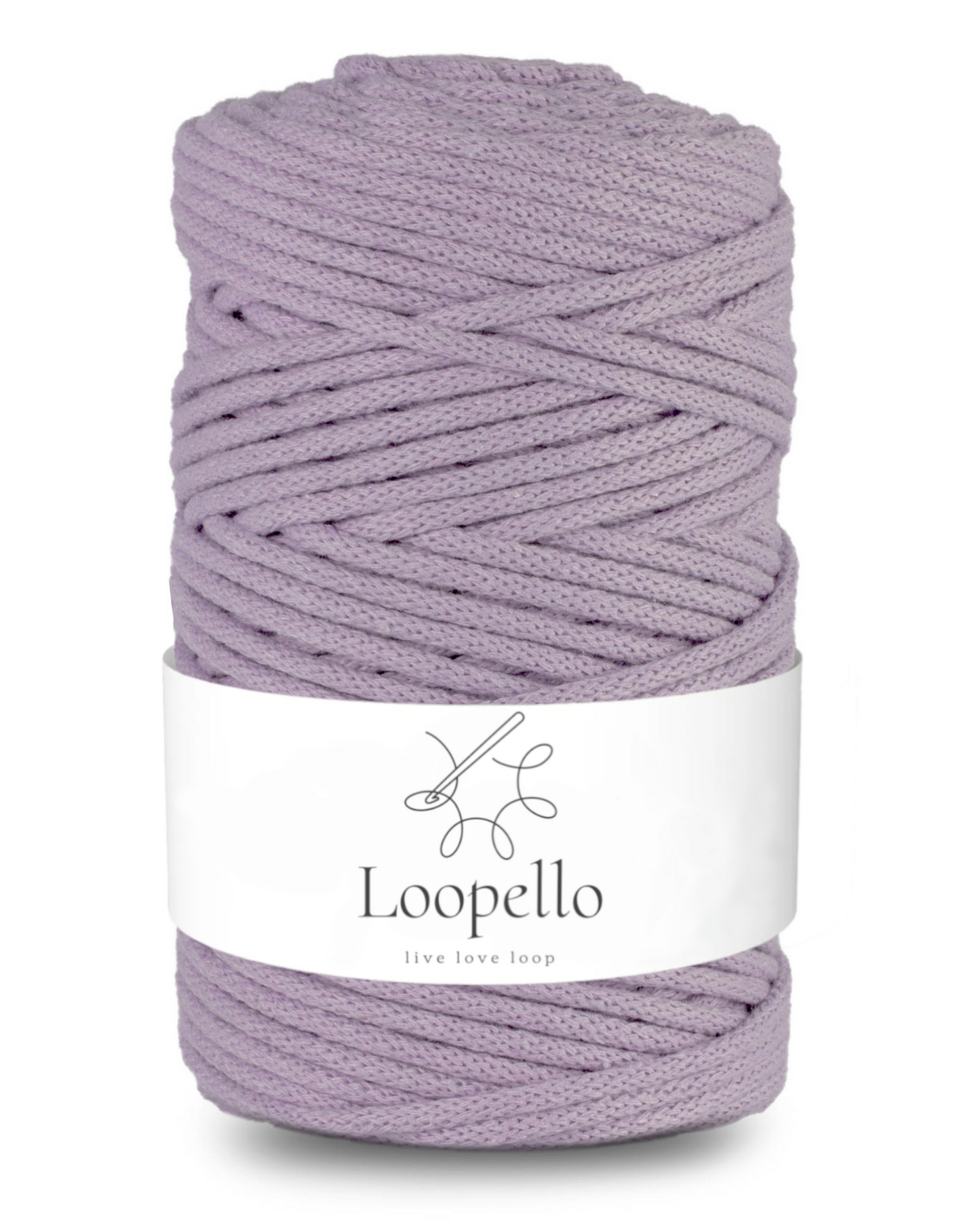 Lilac braided cord 5mm