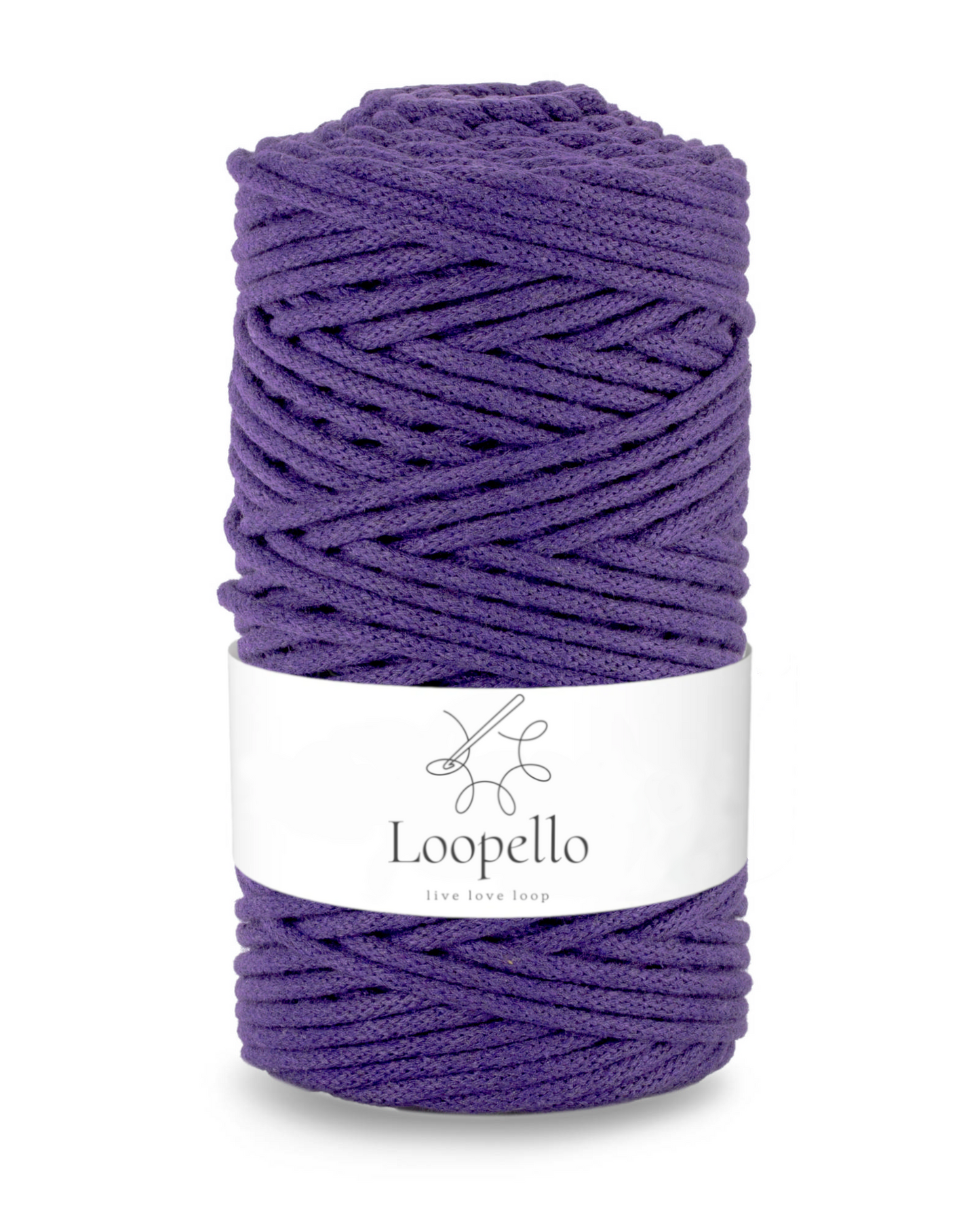 Violet braided cord 3mm