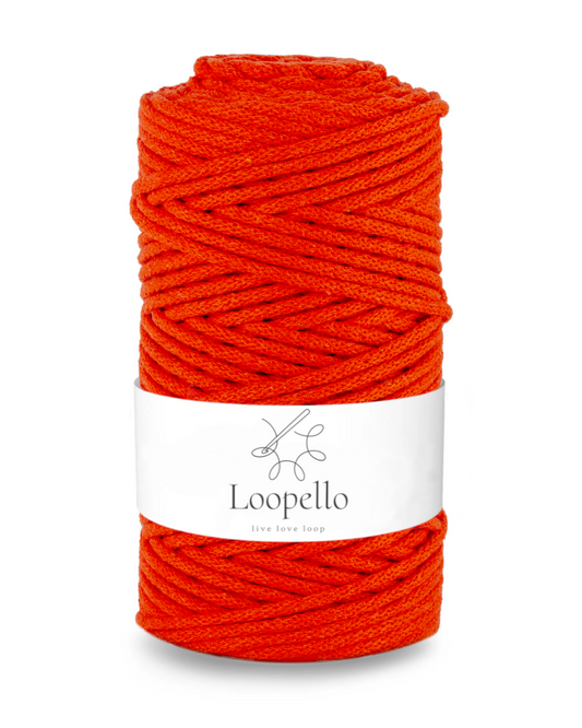 Tomato red braided cord 3mm