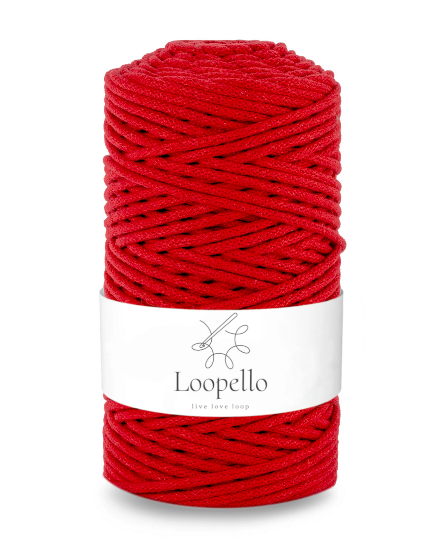 True red braided cord 3mm