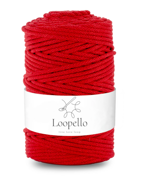 True red braided cord 5mm