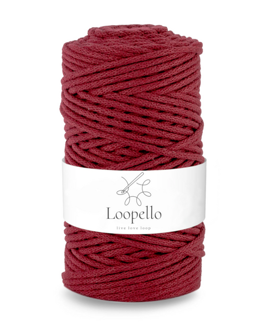 Maroon braided cord 3mm