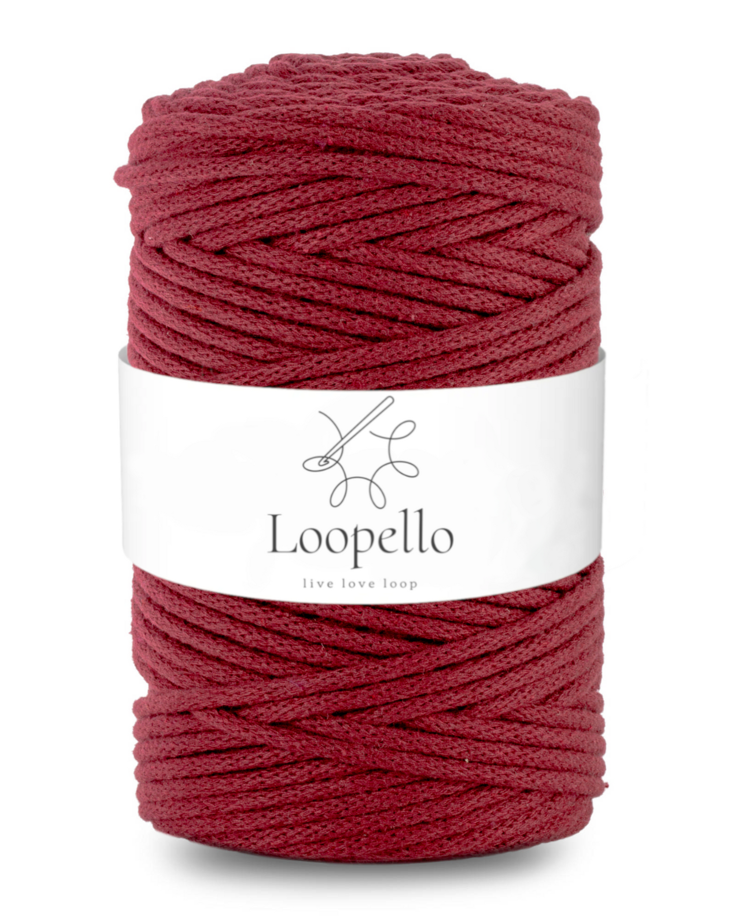 Maroon braided cord 5mm