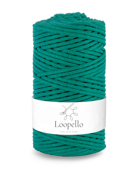 Teal braided cord 3mm