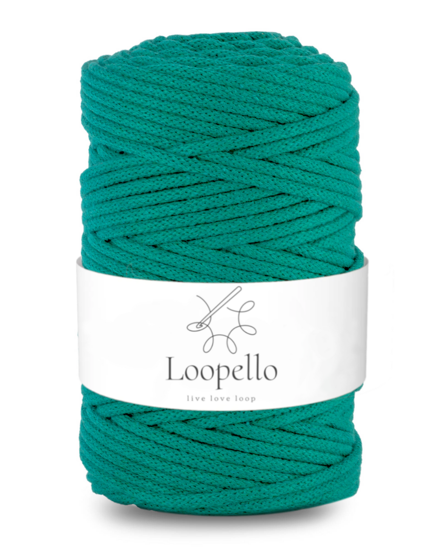 Teal braided cord 5mm