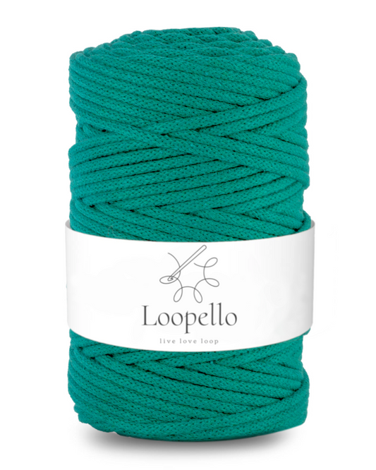 Teal braided cord 5mm