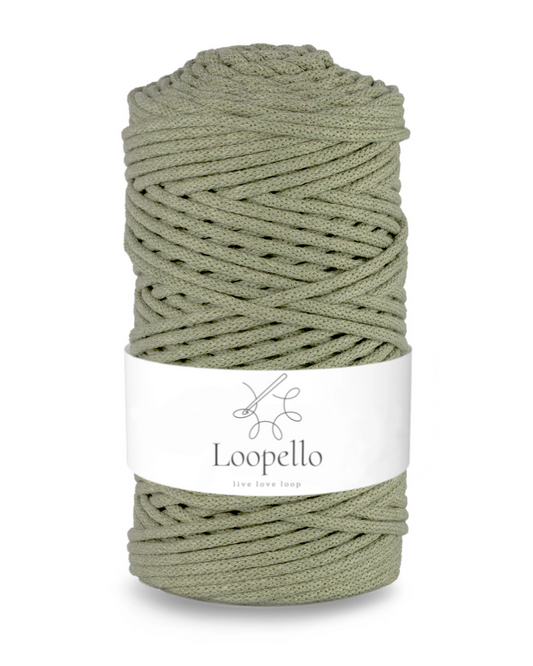 Grey green braided cord 3mm