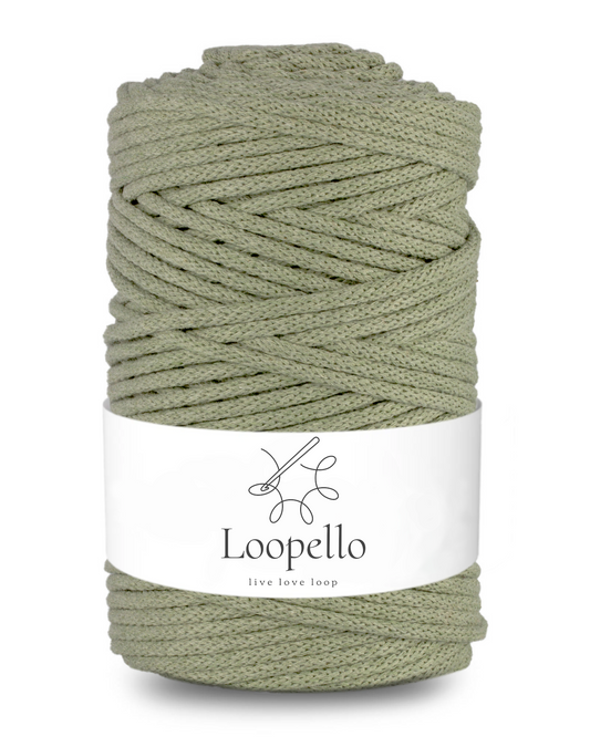 Gray green braided cord 5mm