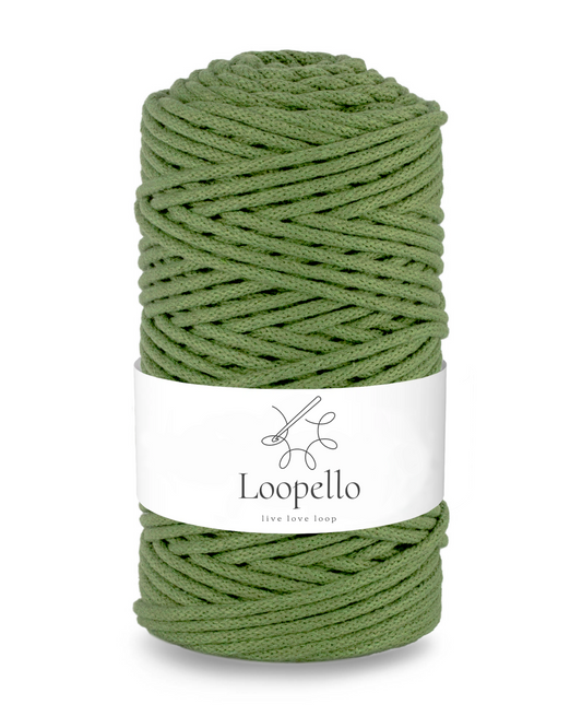 Green braided string 3mm