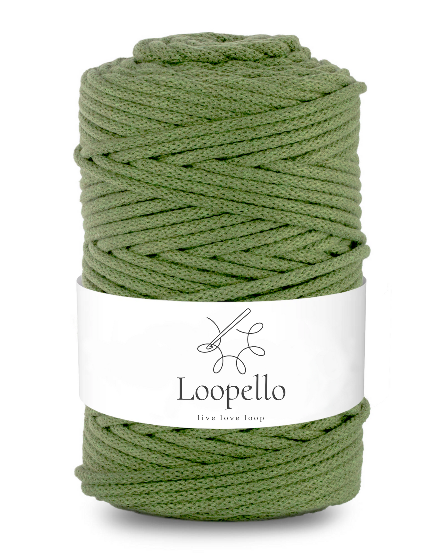 Olive green braided string 5mm