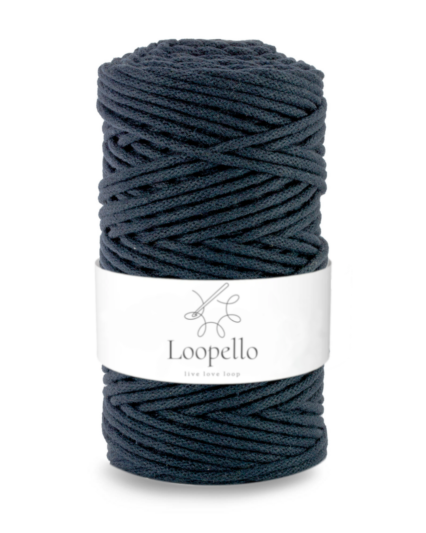 Deep ink braided cord 3mm