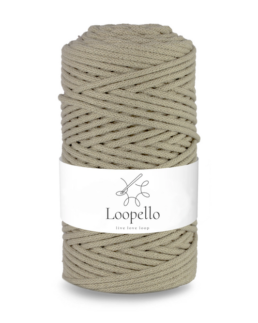 Beige braided cord 3mm