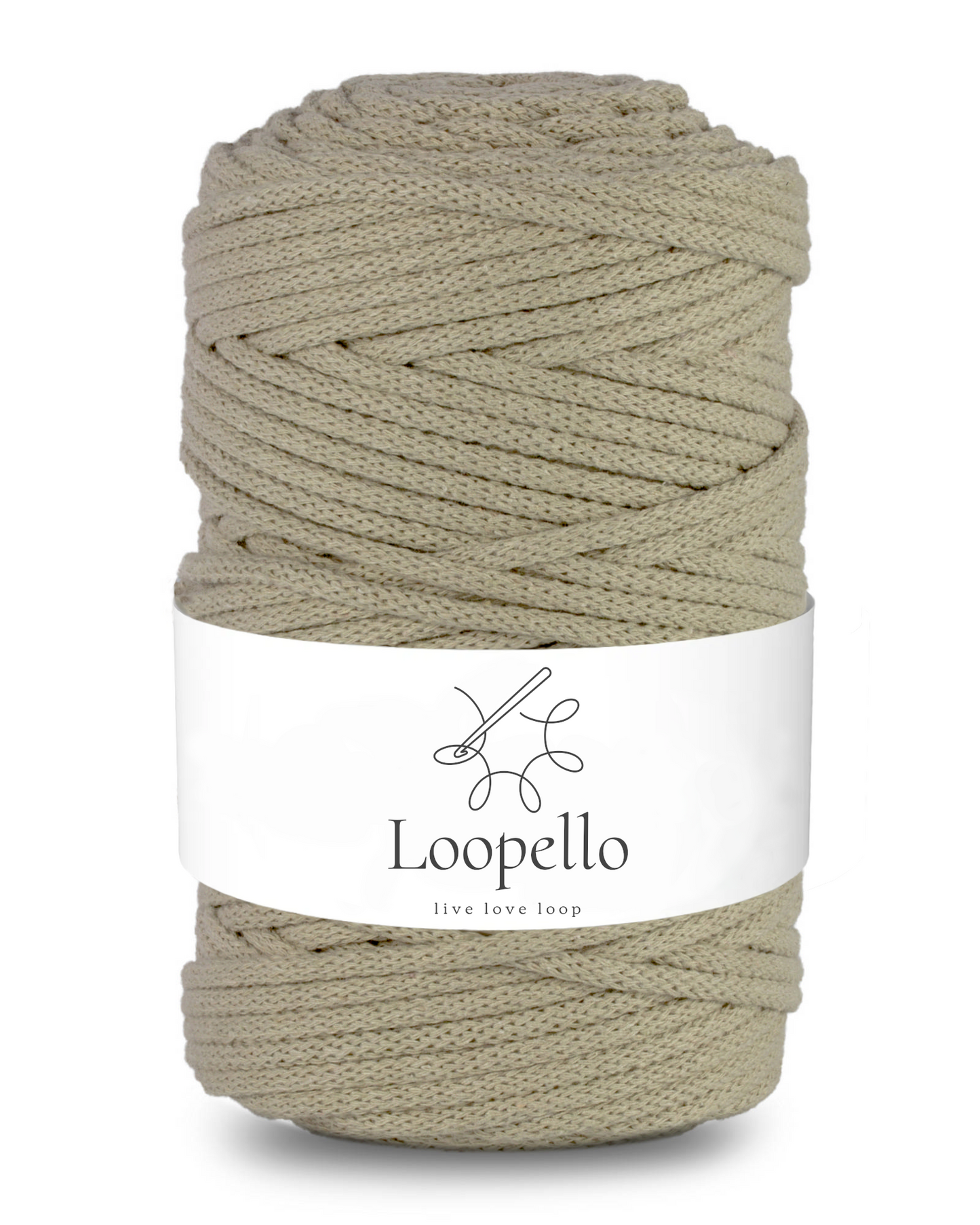 Beige braided cord 5mm