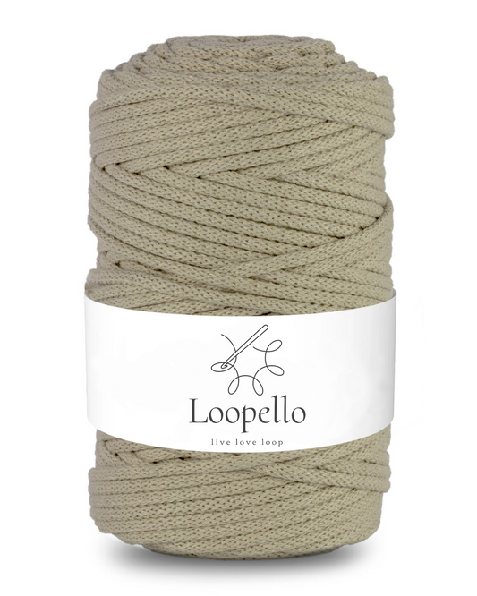 Beige braided cord 5mm