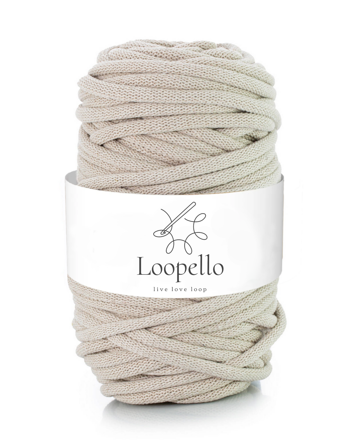 Beżowy sznurek pleciony 9mm