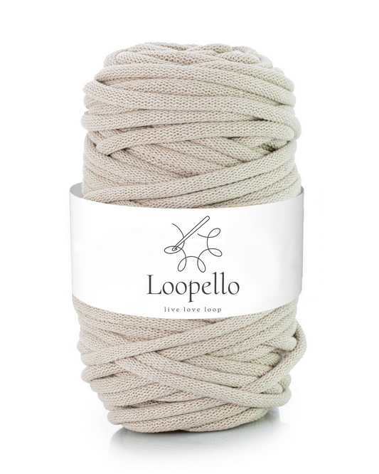 Beige braided cord 9mm