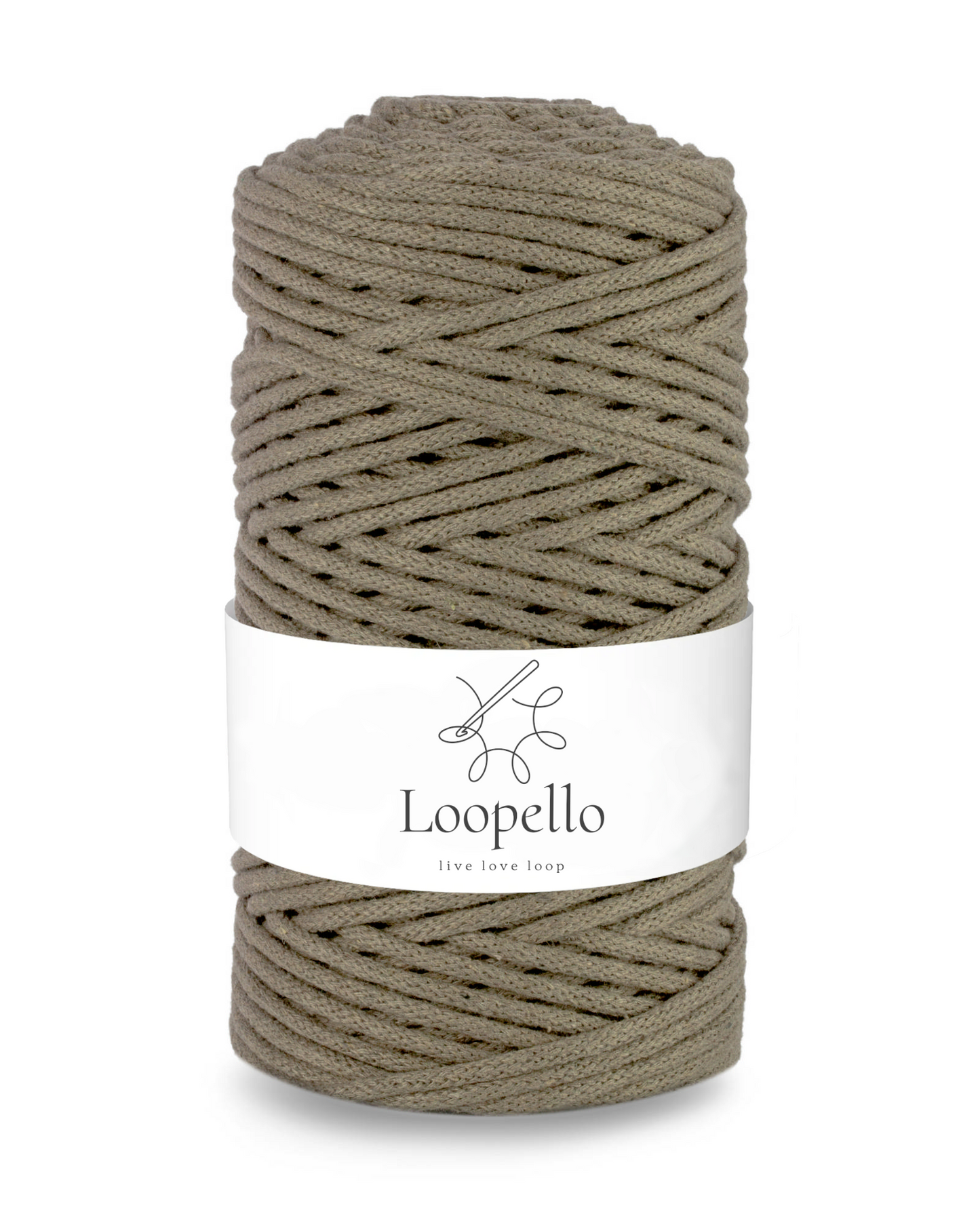 Coffee braided cord 3mm