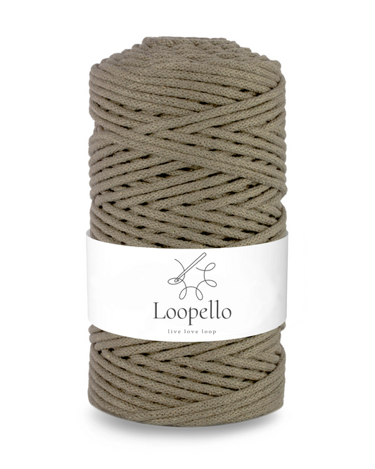 Coffee braided cord 3mm