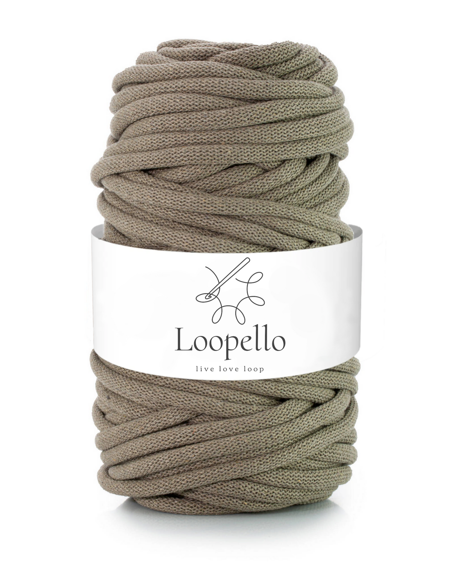 Coffee braided cord 9mm