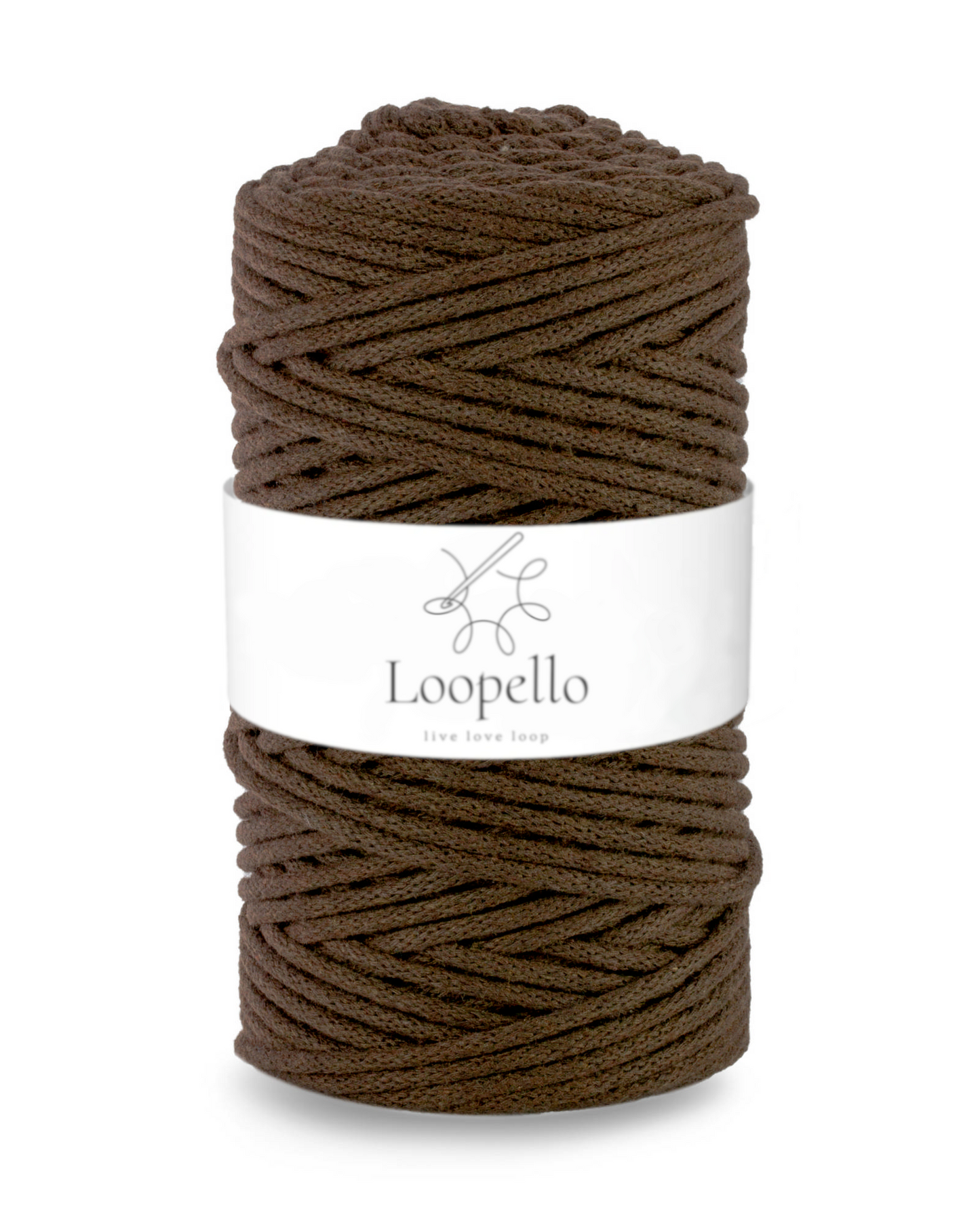 Brown braided cord 3mm
