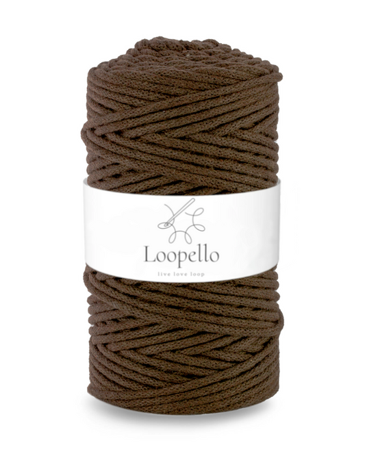 Brown braided cord 3mm